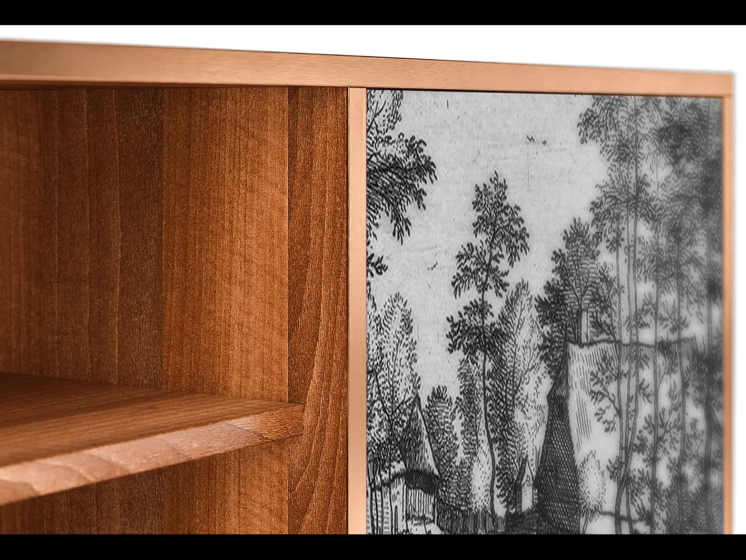 Móvel De Tv| Mueble de TV - 170х69х48 cm - T2 - Village Road, Nogueira Castanho