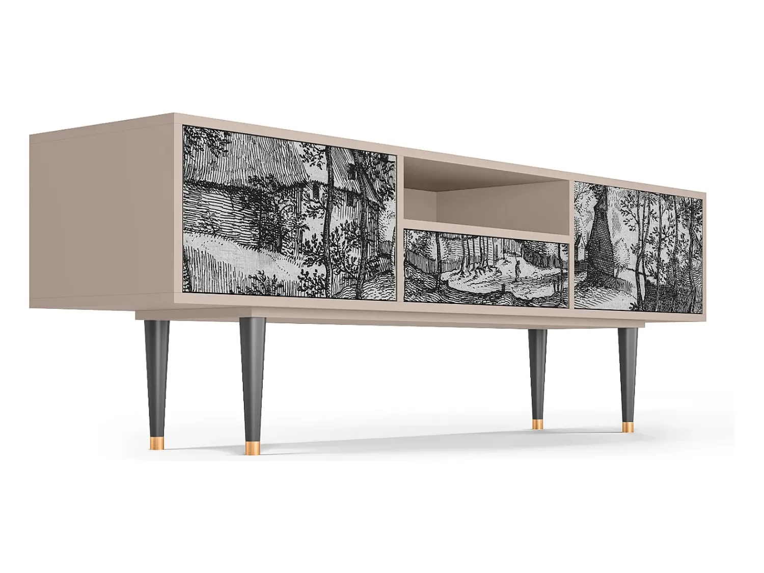 Móvel De Tv* Mueble de TV - 170х59х41 cm - T6 - Village Road, Latte Bege