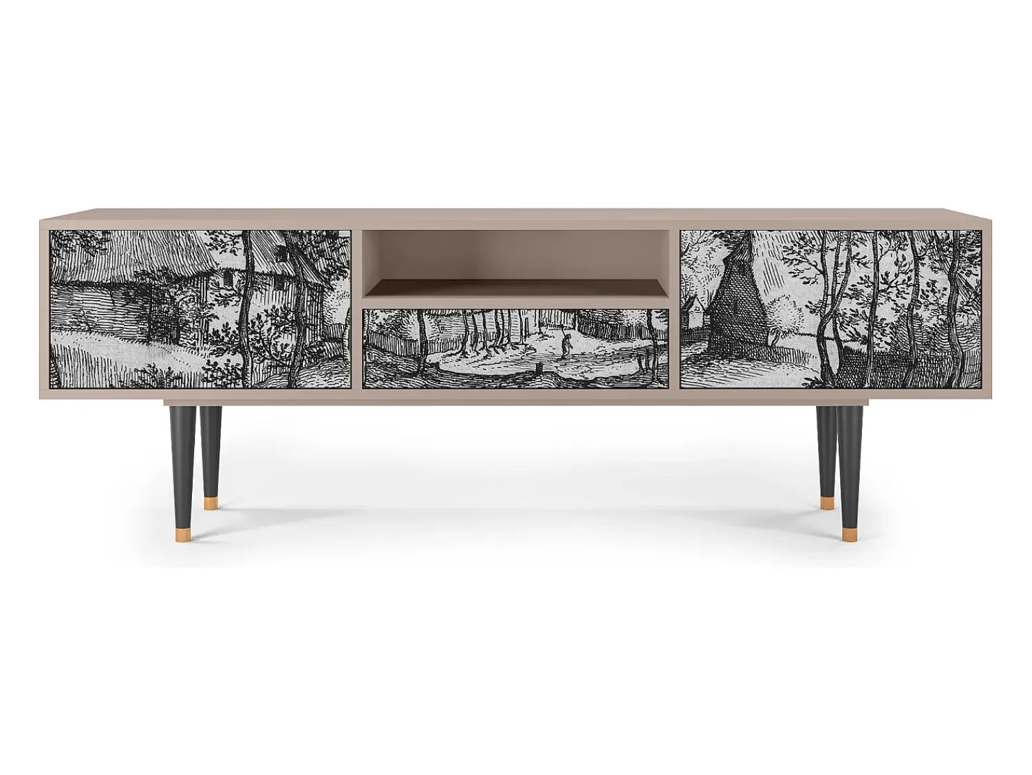 Móvel De Tv* Mueble de TV - 170х59х41 cm - T6 - Village Road, Latte Bege