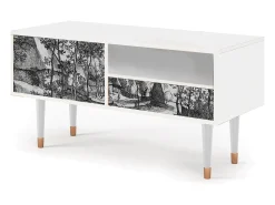 Best Mueble de TV - 115х59х48 cm - T3 - Village Road, Branco Bege