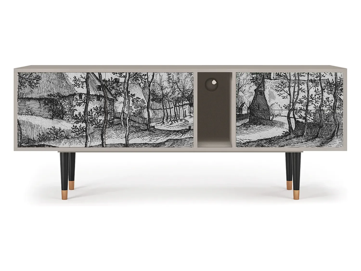 Mueble de TV - 170х69х48 cm - T1 - Village Road, Areia^ Móvel De Tv