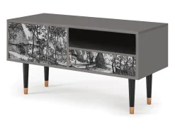 Móvel De Tv* Mueble de TV - 115х59х48 cm - T3 - Village Road, Cinza Cinzento