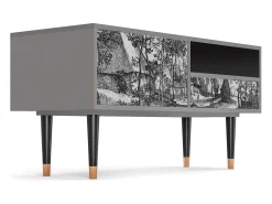 Móvel De Tv* Mueble de TV - 115х59х48 cm - T3 - Village Road, Cinza Cinzento