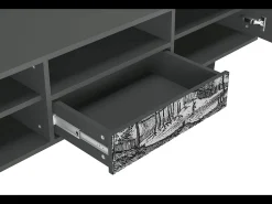 Discount Mueble de TV - 170х59х41 cm - T6 - Village Road, Antracite Cinza antracite