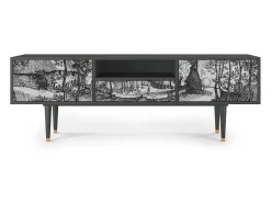 Discount Mueble de TV - 170х59х41 cm - T6 - Village Road, Antracite Cinza antracite