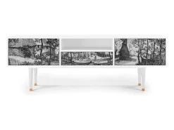 Outlet Mueble de TV - 170х59х41 cm - T6 - Village Road, Branco Bege