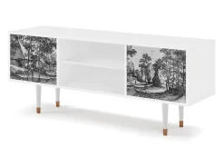 Best Mueble de TV - 170х69х48 cm - T2 - Village Road, Branco Bege