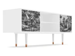 Best Mueble de TV - 170х69х48 cm - T2 - Village Road, Branco Bege