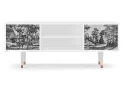 Best Mueble de TV - 170х69х48 cm - T2 - Village Road, Branco Bege