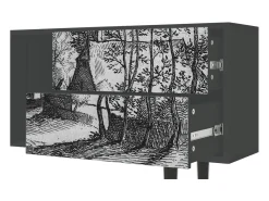 Online Mueble de TV - 170х69х48 cm - T1 - Village Road, Antracite Cinza antracite