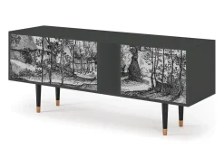 Online Mueble de TV - 170х69х48 cm - T1 - Village Road, Antracite Cinza antracite