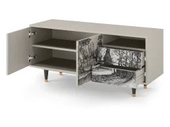 Móvel De Tv| Mueble de TV - 125х56х41 cm - T7 - Village Road, Areia Bege