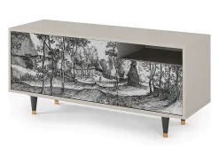 Móvel De Tv| Mueble de TV - 125х56х41 cm - T7 - Village Road, Areia Bege