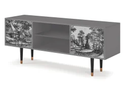 Móvel De Tv* Mueble de TV - 170х69х48 cm - T2 - Village Road, Cinza Cinzento