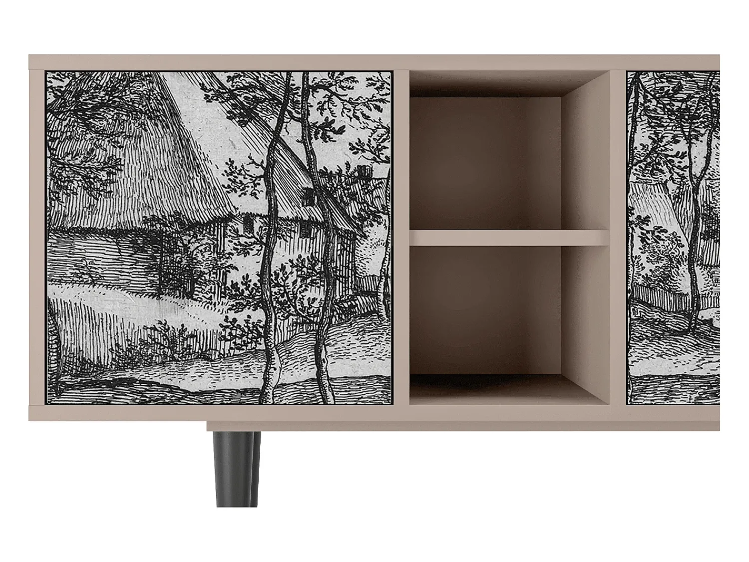 Mueble de TV - 150х69х41 cm - T5 - Village Road, Latte^ Móvel De Tv
