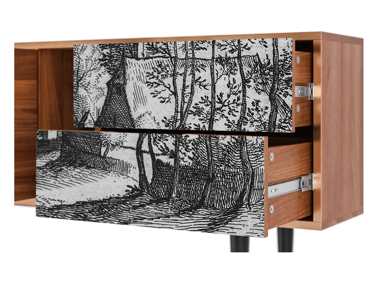Best Mueble de TV - 170х69х48 cm - T1 - Village Road, Nogueira Castanho