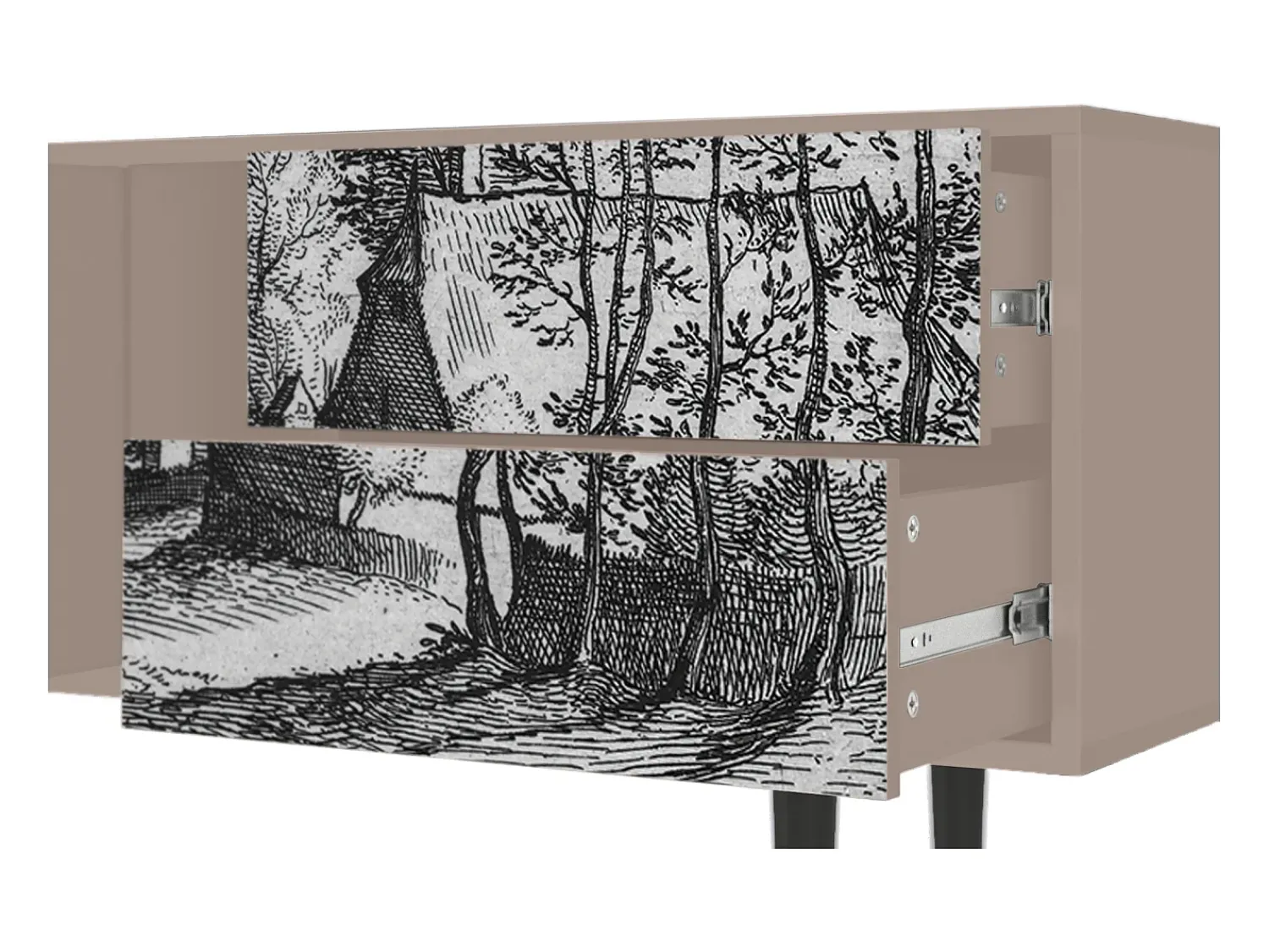 Móvel De Tv| Mueble de TV - 170х69х48 cm - T1 - Village Road, Latte Bege
