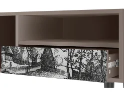 Best Mueble de TV - 115х59х48 cm - T3 - Village Road, Latte Bege