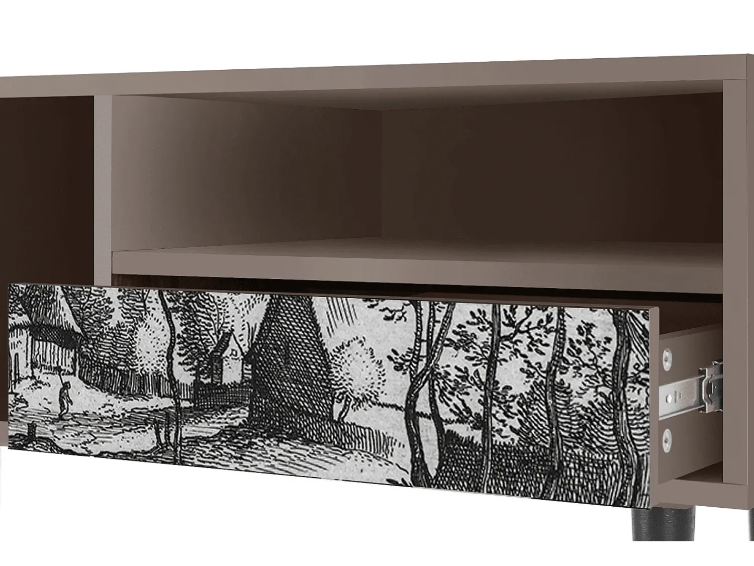 Best Mueble de TV - 115х59х48 cm - T3 - Village Road, Latte Bege