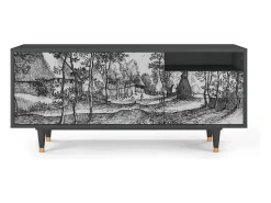 Online Mueble de TV - 125х56х41 cm - T7 - Village Road, Antracite Cinza antracite