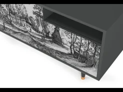Online Mueble de TV - 125х56х41 cm - T7 - Village Road, Antracite Cinza antracite