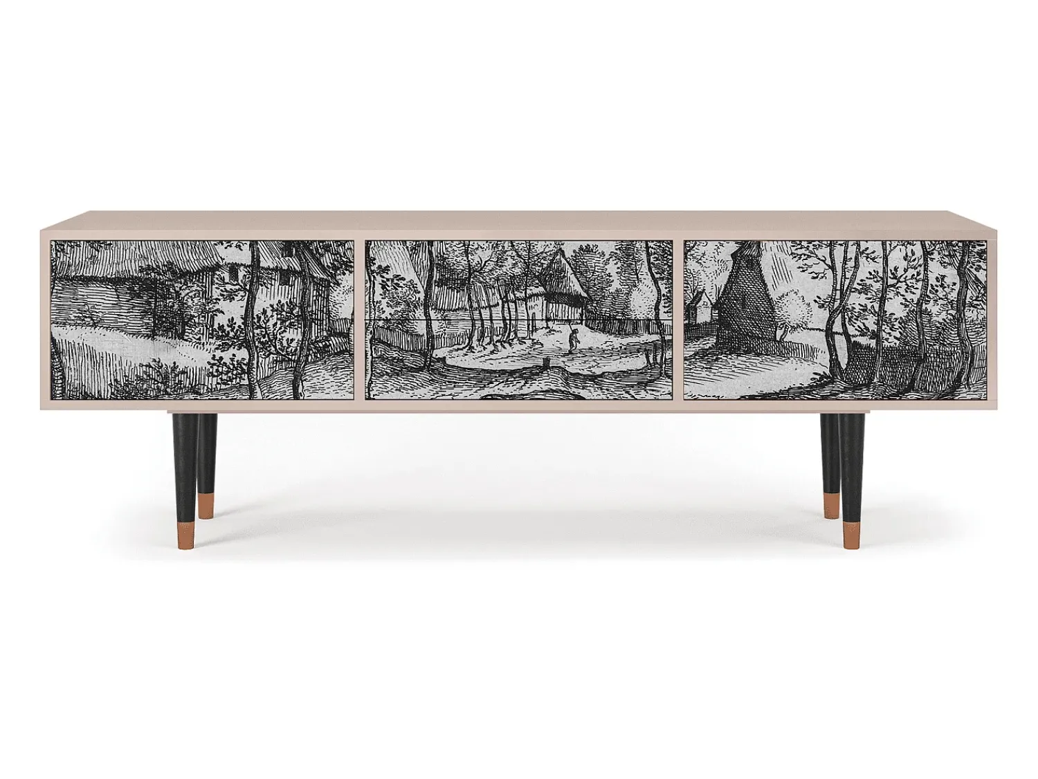 Móvel De Tv| Mueble de TV - 170х59х48 cm - T4 - Village Road, Latte Bege