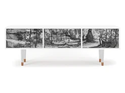 Mueble de TV - 170х59х48 cm - T4 - Village Road, Branco^ Móvel De Tv