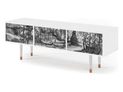 Mueble de TV - 170х59х48 cm - T4 - Village Road, Branco^ Móvel De Tv