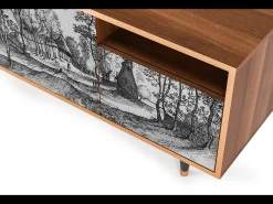 Móvel De Tv* Mueble de TV - 125х56х41 cm - T7 - Village Road, Nogueira Castanho