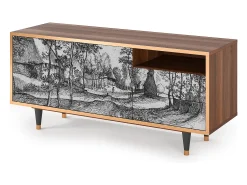 Móvel De Tv* Mueble de TV - 125х56х41 cm - T7 - Village Road, Nogueira Castanho