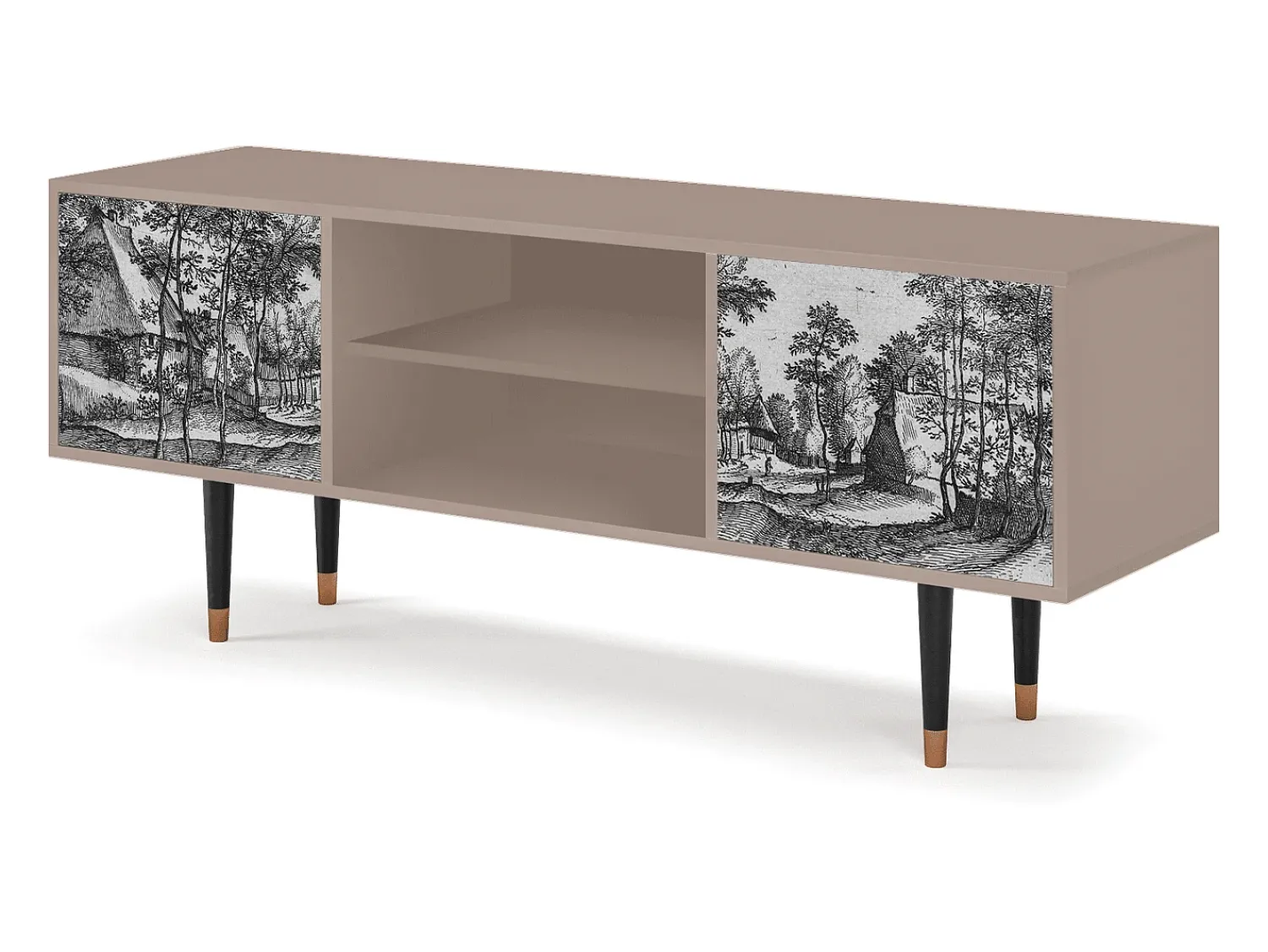 Mueble de TV - 170х69х48 cm - T2 - Village Road, Latte^ Móvel De Tv