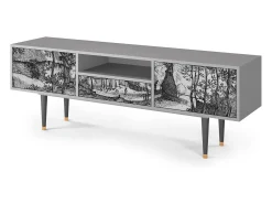 Móvel De Tv* Mueble de TV - 170х59х41 cm - T6 - Village Road, Cinza Cinzento