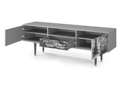 Móvel De Tv* Mueble de TV - 170х59х41 cm - T6 - Village Road, Cinza Cinzento