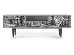 Móvel De Tv* Mueble de TV - 170х59х41 cm - T6 - Village Road, Cinza Cinzento