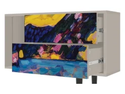 Móvel De Tv| Mueble de TV - 170х69х48 cm - T1 - Winter Landscape, Areia Bege