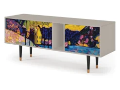 Móvel De Tv| Mueble de TV - 170х69х48 cm - T1 - Winter Landscape, Areia Bege