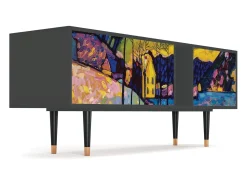 Outlet Mueble de TV - 170х69х48 cm - T1 - Winter Landscape, Antracite Cinza antracite