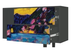 Outlet Mueble de TV - 170х69х48 cm - T1 - Winter Landscape, Antracite Cinza antracite