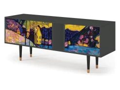 Outlet Mueble de TV - 170х69х48 cm - T1 - Winter Landscape, Antracite Cinza antracite