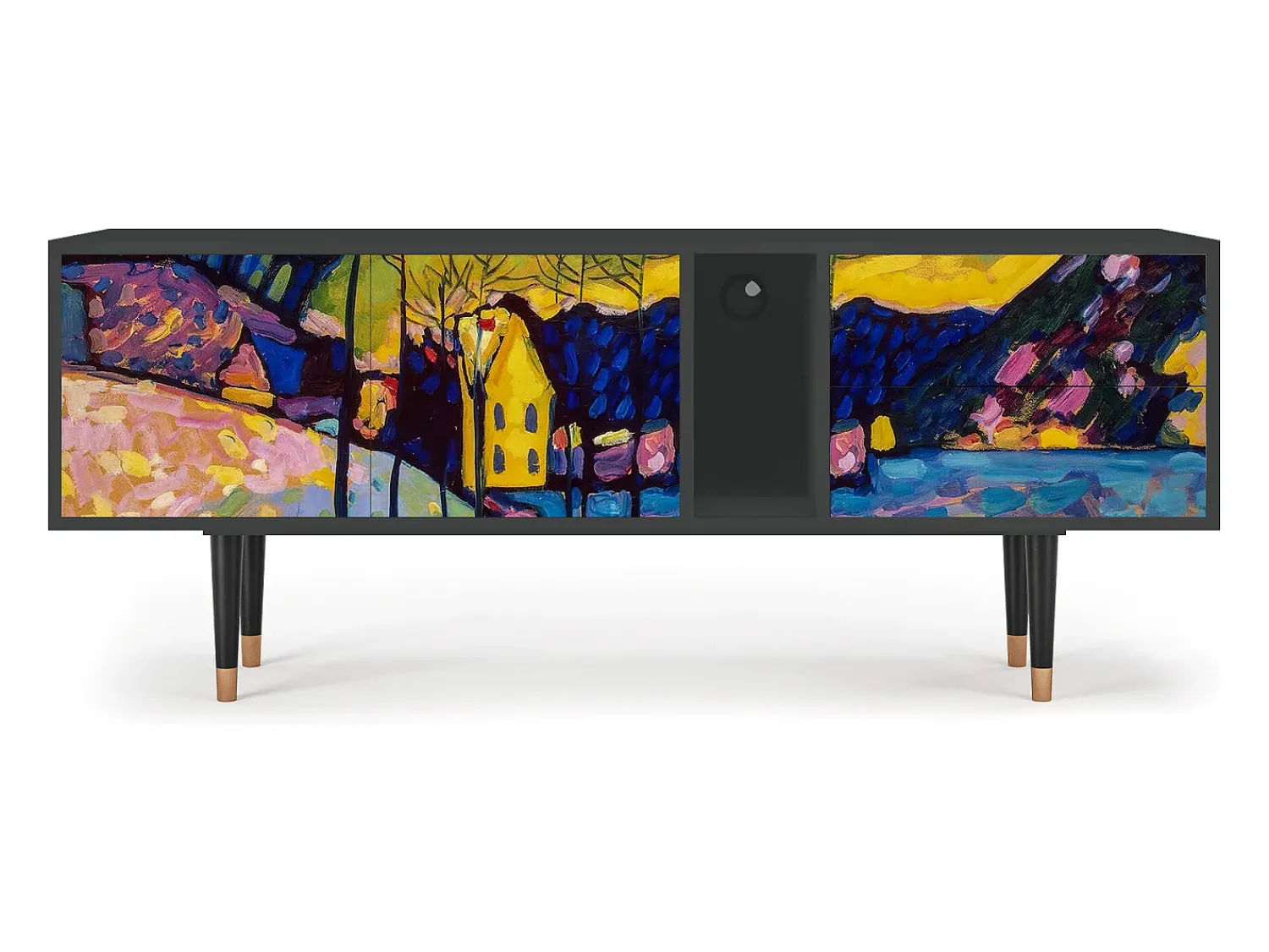Outlet Mueble de TV - 170х69х48 cm - T1 - Winter Landscape, Antracite Cinza antracite