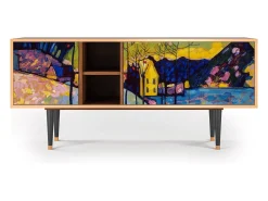 Clearance Mueble de TV - 150х69х41 cm - T5 - Winter Landscape, Nogueira Castanho