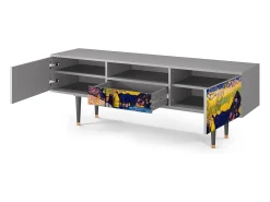 Móvel De Tv| Mueble de TV - 170х59х41 cm - T6 - Winter Landscape, Cinza Cinzento