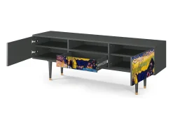 Móvel De Tv| Mueble de TV - 170х59х41 cm - T6 - Winter Landscape, Antracite Cinza antracite