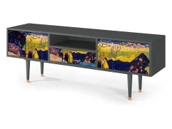 Móvel De Tv| Mueble de TV - 170х59х41 cm - T6 - Winter Landscape, Antracite Cinza antracite
