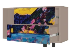 New Mueble de TV - 170х69х48 cm - T1 - Winter Landscape, Latte Bege
