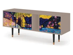 New Mueble de TV - 170х69х48 cm - T1 - Winter Landscape, Latte Bege