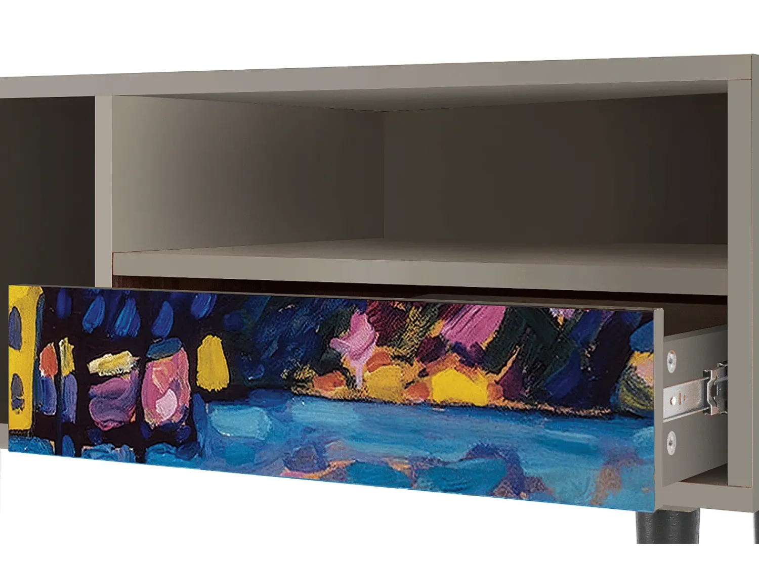 Mueble de TV - 115х59х48 cm - T3 - Winter Landscape, Areia Bege