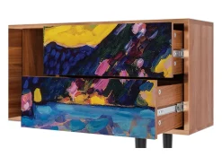 Online Mueble de TV - 170х69х48 cm - T1 - Winter Landscape, Nogueira Castanho