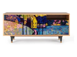 Clearance Mueble de TV - 125х56х41 cm - T7 - Winter Landscape, Nogueira Castanho