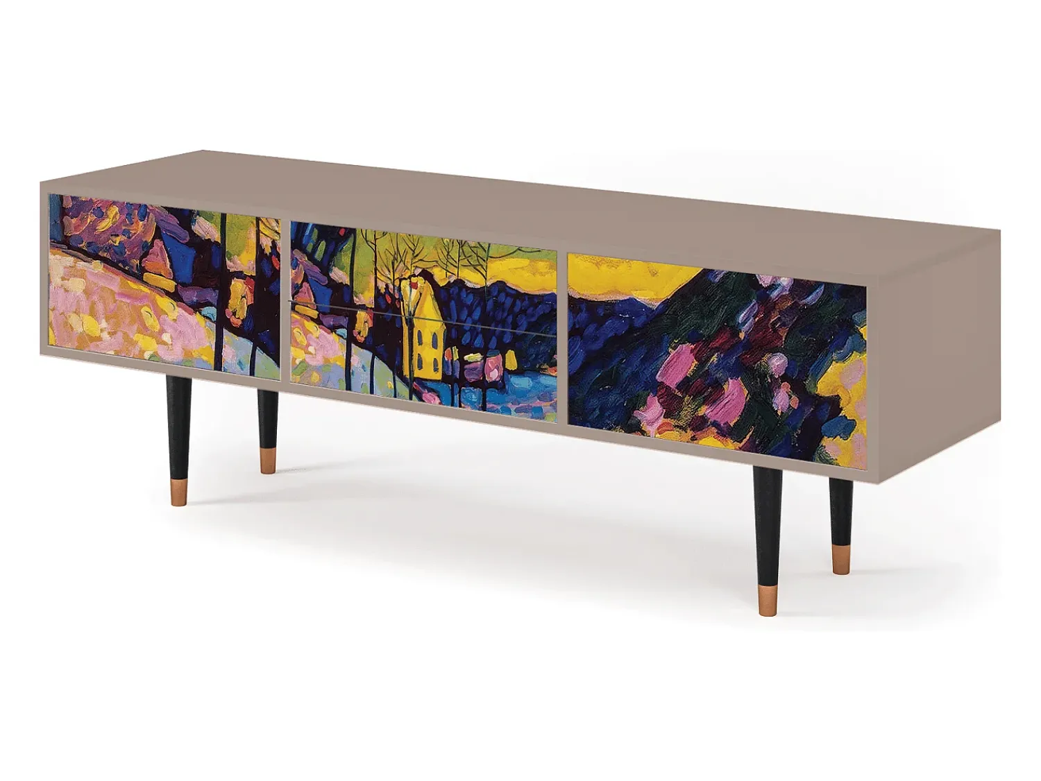 Clearance Mueble de TV - 170х59х48 cm - T4 - Winter Landscape, Latte Bege
